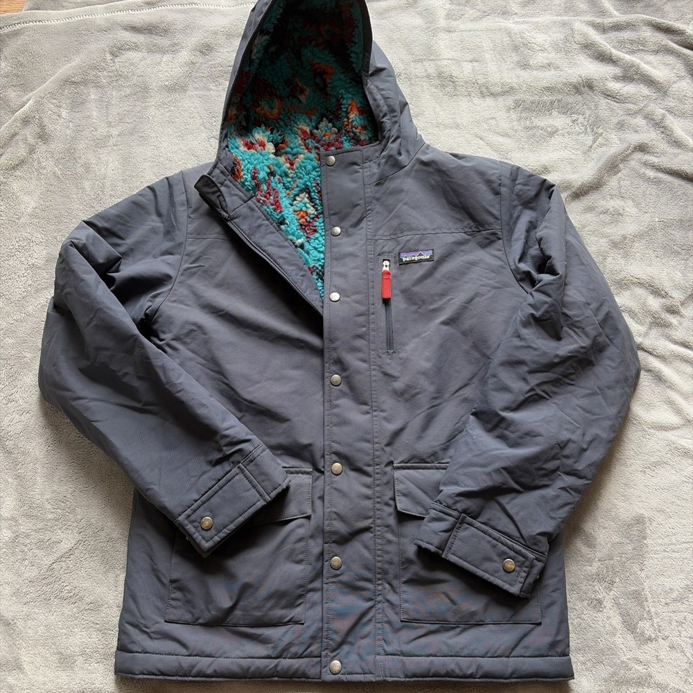 Boy's XL 14 Navy 2016 Patagonia Boys Jacket Infurno SMDB‎ Nylon Aztec